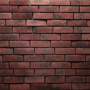 หินสังเคราะห์ ผนังหินเทียม King Size Brick หน้าเรียบ Merlot 564-102