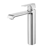 Single lever washbasin faucet (tall style), model Cubic COTTO CT1182AY#RG with push-type drain (rose gold color)