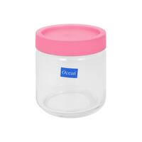 ขวดโหลแก้วฝาดึง OCEAN GLASS POP JAR 0.5 ลิตร สีชมพู