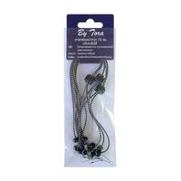สายคล้องหน้ากากแบบกลม BY TORA P.3 สีขาวดำ 70 ซม.