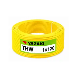 สายไฟ THW 1x120 ตร.มม. สีเหลือง YAZAKI 100 เมตร