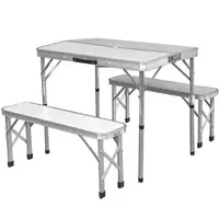 FOLDING 2 BENCH MARBLE WHITE