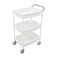 ชั้นวางของ 3 ชั้น มีล้อ STACKO 49.8x33x81 ซม. สีขาว