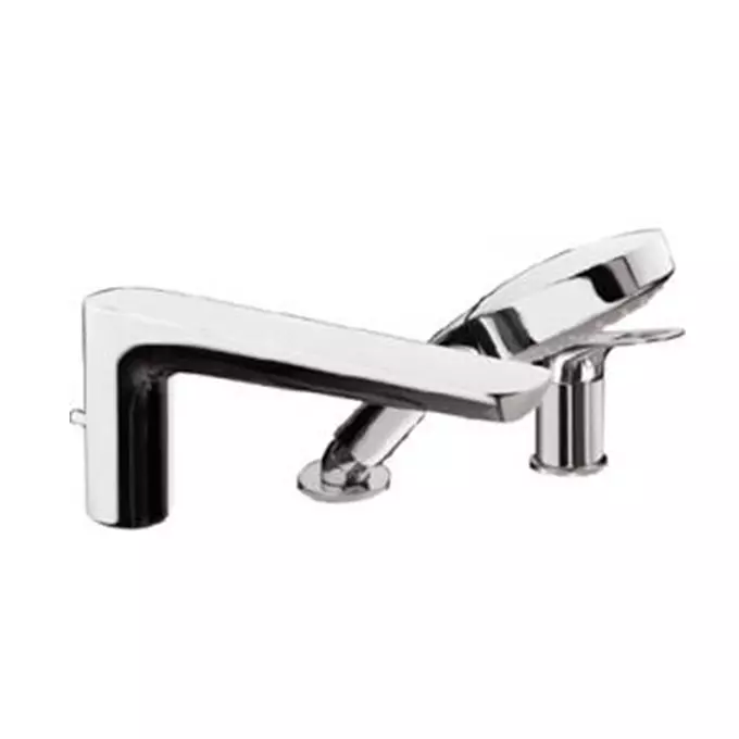 ก๊อกผสมสำหรับลงอ่างอาบน้ำ ชนิดติดเคาน์เตอร์พร้อมชุดฝักบัวสายอ่อน TOTO TTMR307MFK-1