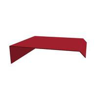 Gable Trim-Curve Type2 Metal Sheet Imported Girth 610 mm. Tiger Red