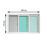 Slide Window UPVC SFS White VILANN 180x110CM