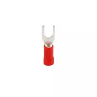 หางปลาหัวแฉกหุ้มพลาสติก รุ่น VF1.25-M4A (แพ็ค 20 ชิ้น) สีแดง