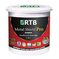 สีรองพื้นและสีทาทับหน้าเหล็ก RTB METAL SHIELD สีครีม ชนิดกึ่งเงา 1แกลลอน