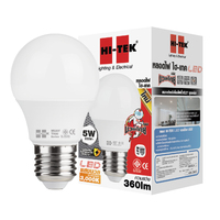 HI-TEK Muay Thai E27 5W Warm White LED Bulb, Pear Shape