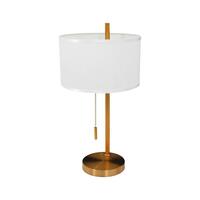 TABLE LAMP MD MT5244 CAR FB/MT WH/GD