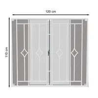 Al window + mosquito net + MINIMOL iron bars 120x110cm white