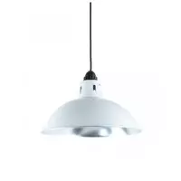 Chandelier, 1 bulb, aluminum, lid shape, white, FINEXT