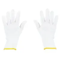 ถุงมือทอเสริมจุดPVC FITT 7 นิ้ว สีขาว