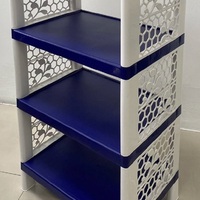 ชั้นวาง 4ชั้น FLOWER 55x38x102 น้ำเงิน