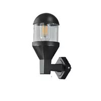 ABS outdoor wall lamp 1 bulb, model P015, black, DECOS