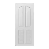 ประตู UPVC Lynn ภายนอก บานทึบลูกฟักบานเกล็ด สีขาว UL4