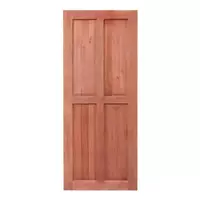 MERANTI WOOD DOOR 4-PANEL VERTICAL AZLE