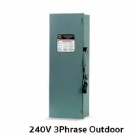 เซฟตี้ สวิตช์แบบไม่มีฟิวส์ใช้เป็นสะพาน 3 เฟส 240V ภายนอกอาคาร