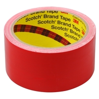 เทปผ้ามันเงา 3M 48 MM x 8 หลา สีแดง