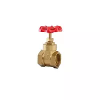 ประตูน้ำ ทองเหลือง KARTEN 3/4 นิ้ว (6 หุน) รุ่น HN3042-3/4 สีแดง