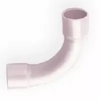 NPI Trachang PVC Electric Telecom White JIS Short Bend 90 18 mm