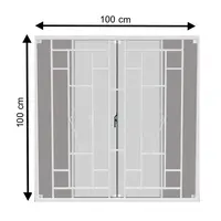 Window Al+mosquito screen+AUSPICIOUS iron bars 100x100 white