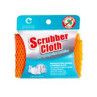 ผ้าล้างจาน 25x25cm SCRUBBER CLOTH สีส้ม