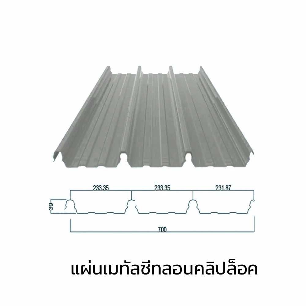 เมทัลชีทลอนคลิปล็อค 0.47 มม. AZ70 มอก. สีขาวเอเชียน ไวท์ บลูสโคปแซคส์-1