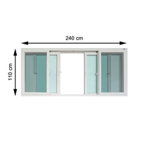 Slide Window UPVC FSSF White VILANN 240x110CM