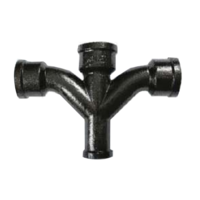 Double Combination Y and 1/8 Bend Hub & Spigot Type