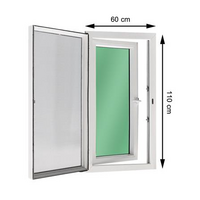 Right Operable UPVC Mosqscr White VILANN 60x110CM
