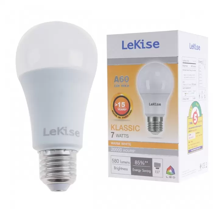LED light bulb A60 7 watts, Klassic model (Warm White) LEKISE-1