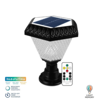ไฟหัวเสาโซล่าเซลล์ LAMPTAN WAVE CCT 2 วัตต์ เดย์ไลท์ / คูลไวท์ / วอร์มไวท์ สีดำ