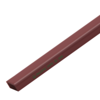 ท่อเหล็กแบน เคลือบสีกันสนิม สีแดง 1.5x0.75 นิ้ว 38x19 มม.