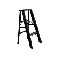 Newcon Black color Standard A-Shaped Aluminium Folding Ladder 3 Feet
