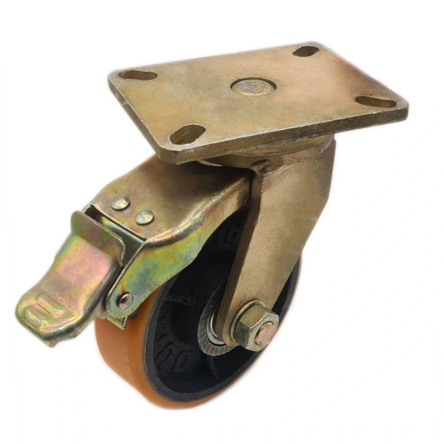 Polyurethane Swivel with Brake PC200B3-1