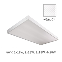 Surface Mounted Acrylic Diffuser Luminaire Prismatic S&B 118 PR 1 × 18 W