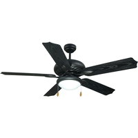 CEILINGFANCN-13 CAR MT/PL MD BK 52"5P 1L