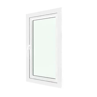 หน้าต่างกระจกบานเปิด ขวา UPVC สำเร็จรูป