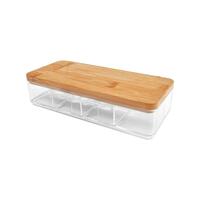 กล่องใสฝาไม้ STACKO MOKU BB01028 9.2x21.2x5.1 ซม.