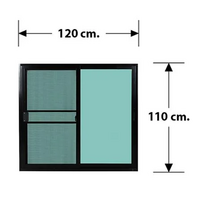 หน้าต่างAlu.S-S มุ้ง 3K-X 120x110cm BK