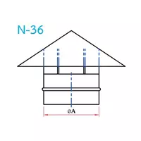 อุปกรณ์ท่อลม N-36 ฝาชีกันฝน