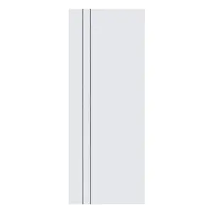 ประตูห้องน้ำ UPVC ไม่เจาะลูกบิด ECO-DOOR P2 เซาะร่อง 70x180 ซม. สีขาว-1