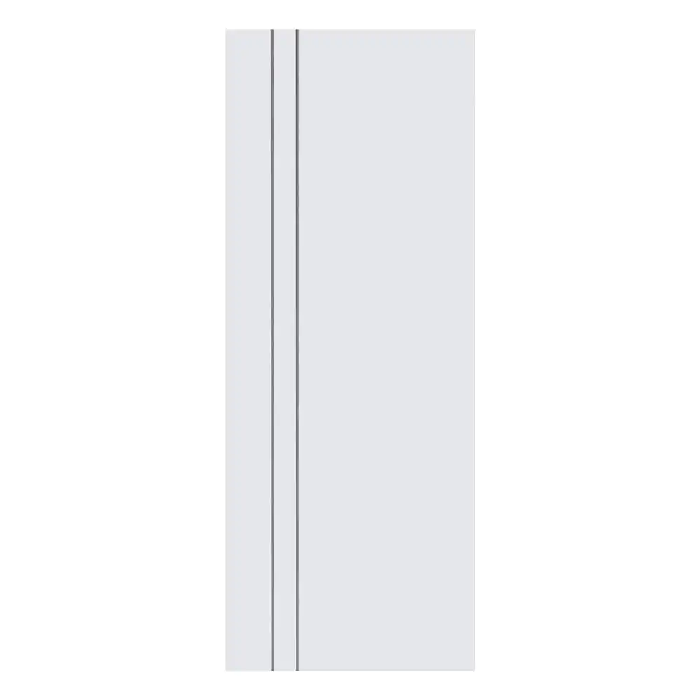 ประตูห้องน้ำ UPVC ไม่เจาะลูกบิด ECO-DOOR P2 เซาะร่อง 70x180 ซม. สีขาว-1