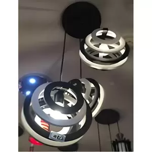 Chandelier MD# CD4852/3 SUC plastic, white/black, 1 head-1