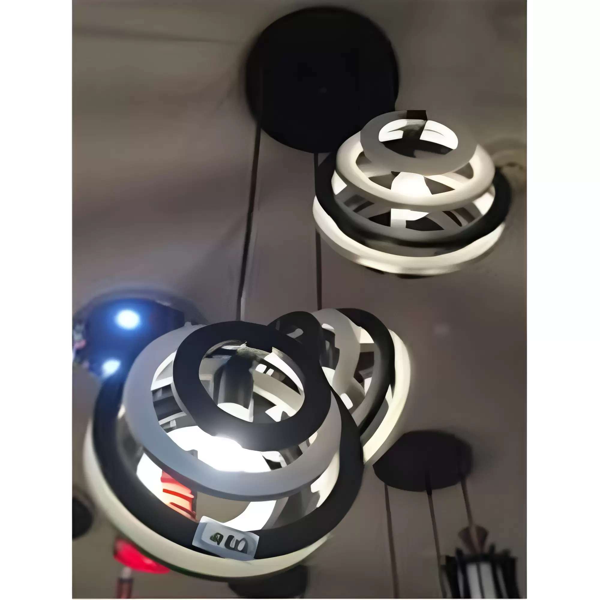 Chandelier MD# CD4852/3 SUC plastic, white/black, 1 head-1