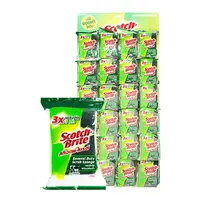 สก๊อตช์-ไบรต์ แผ่นใยขัดพร้อมฟองน้ำเล็ก 3x4 นิ้ว x 24