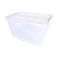 กล่องล้อเลื่อนใส 30L 51.5x36x29.6ซม. ใส