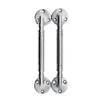 VECO 500 4-inch lathe handle, stainless steel color, pack of 2
