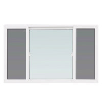 หน้าต่าง UPVC S-S มุ้ง สีขาว TAKECHI 180x110CM